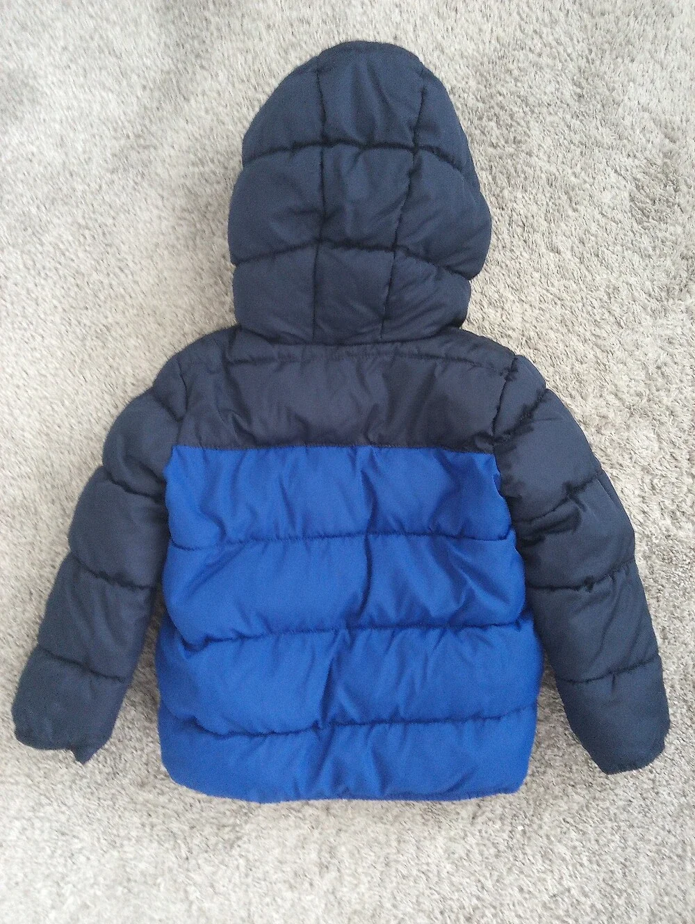 Toddler Boys Hooded Puffer Jacket - Color Block Size 5T